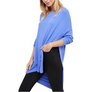 Free People Off-Shoulder Light Blue Sweater